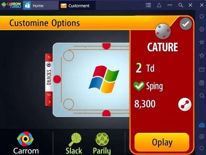 Carrom Turbo Elite Tournament Interface